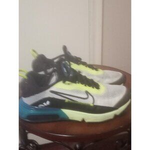 Nike Air Max 2090 Casual Shoes White Black Volt Blue CJ4066 101 5Y Women's 6.5